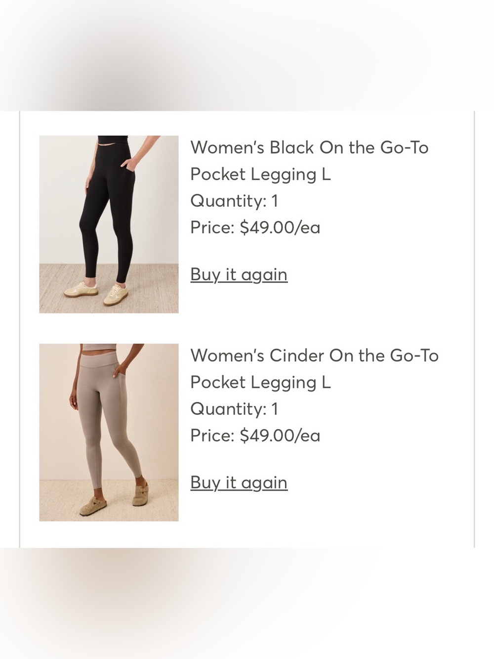 Pact Women's On-the-Go Pocket Leggings — Black & Cinder